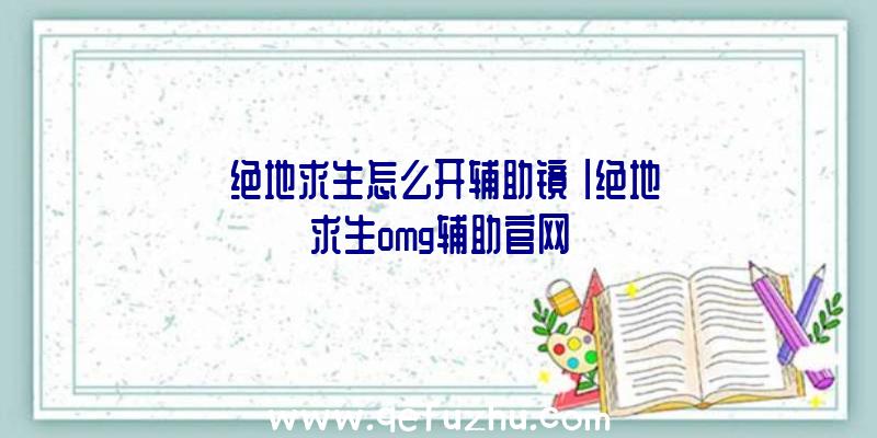 「绝地求生怎么开辅助镜」|绝地求生omg辅助官网